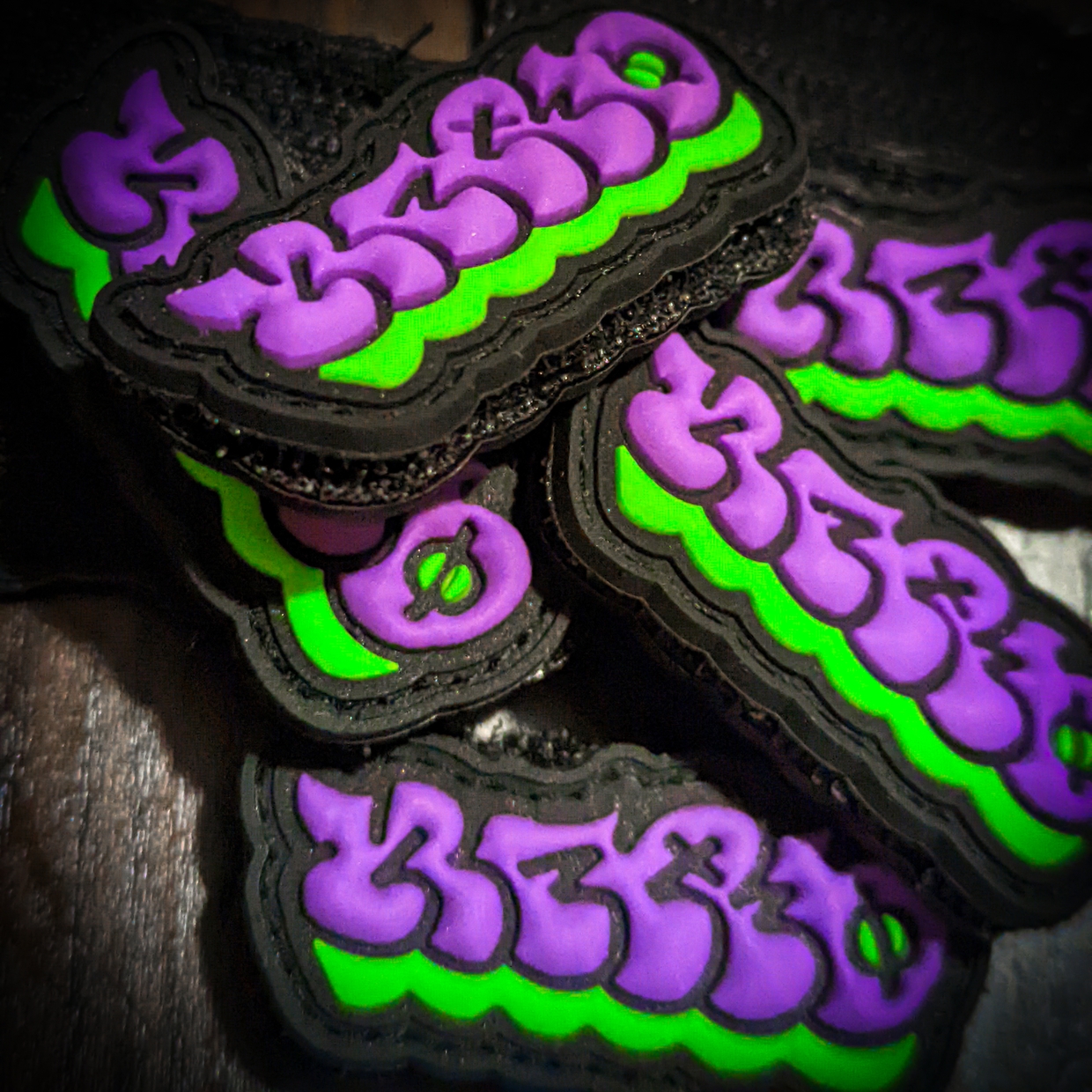 eggplant vandal eye PVC patch