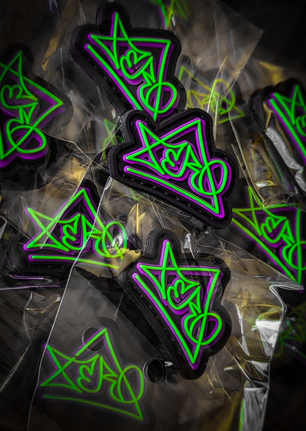 xero one liner graffiti tag PVC patch